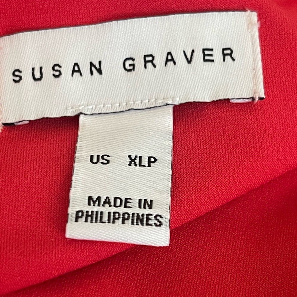 Susan Graver Midi Liquid Knit Sleeveless Tiered V-neckline Dress Size XL Petite - Picture 10 of 11